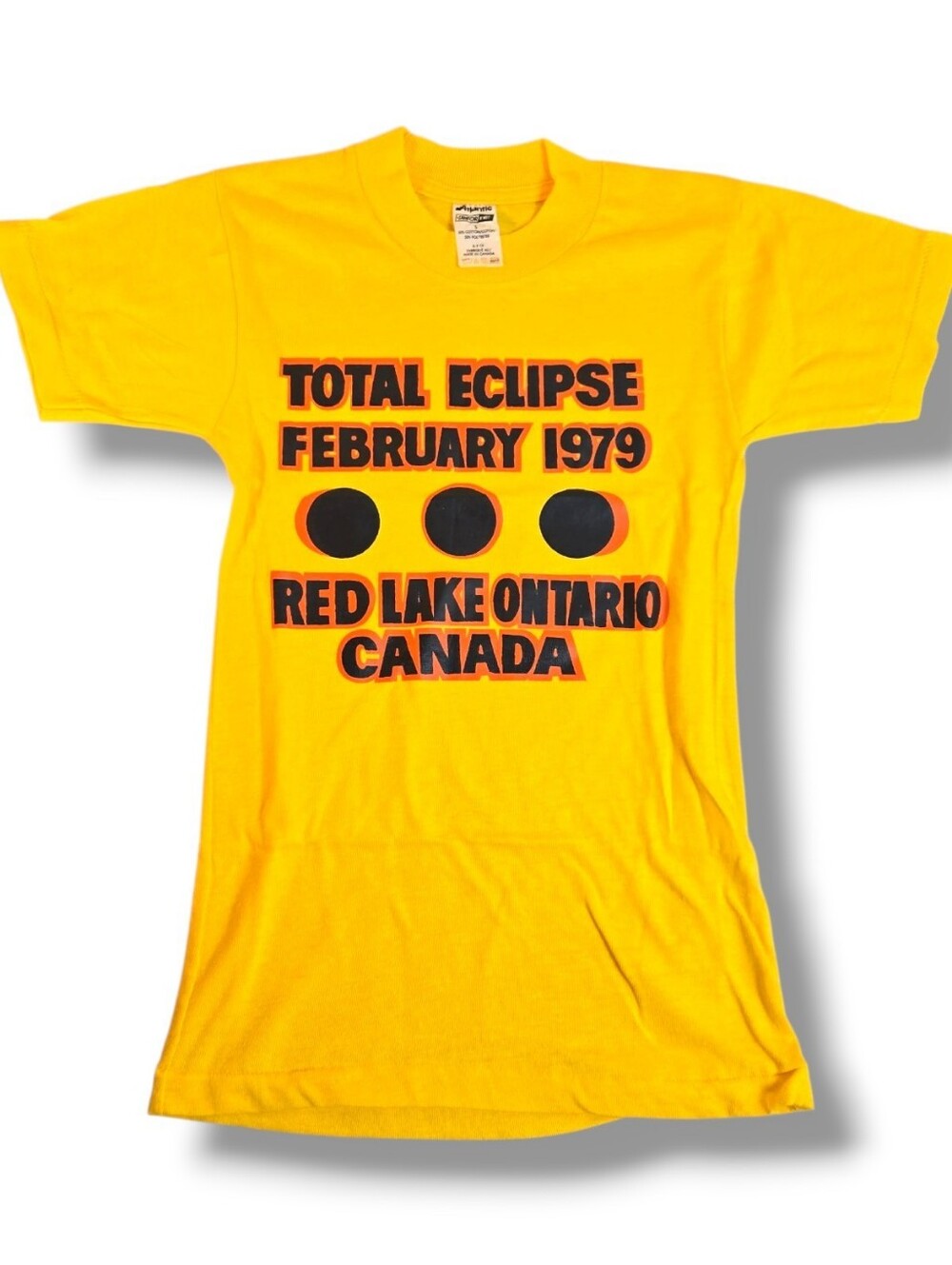 Vintage 1979 Total Solar Eclipse T-Shirt Red Lake Ontario Canada SanforKnit S